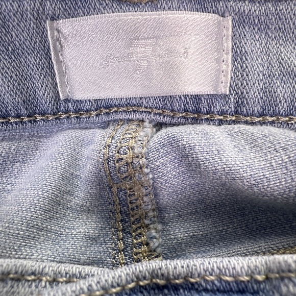 7 For All Mankind Josefina Boyfriend Jeans Womens 24 Stretch Denim Light‎ Wash - Picture 3 of 7